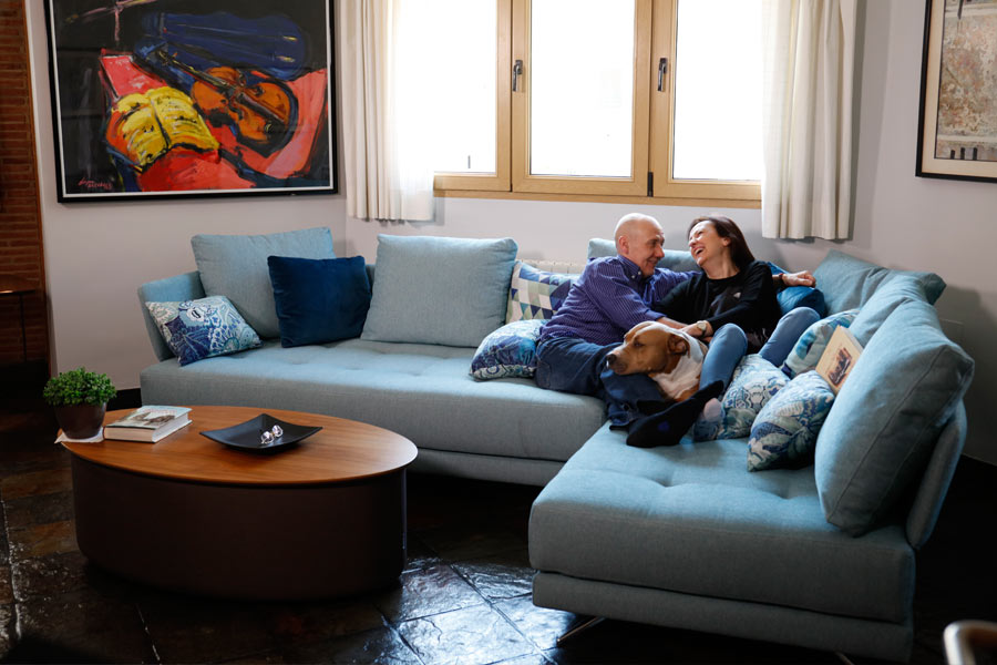 Pacific pareja con mascota